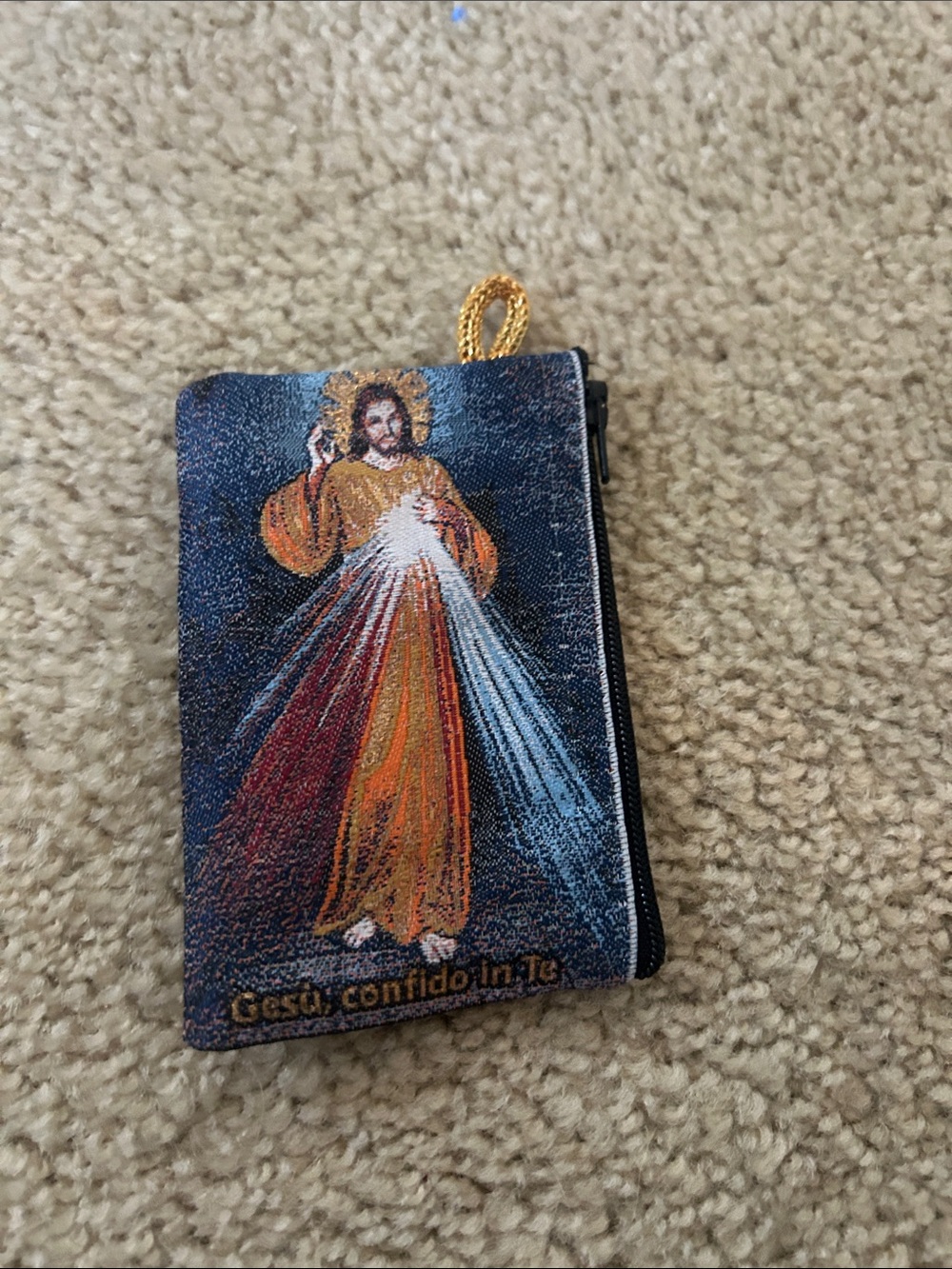 Divine Mercy Jesus Zip Pouch - Multicolor